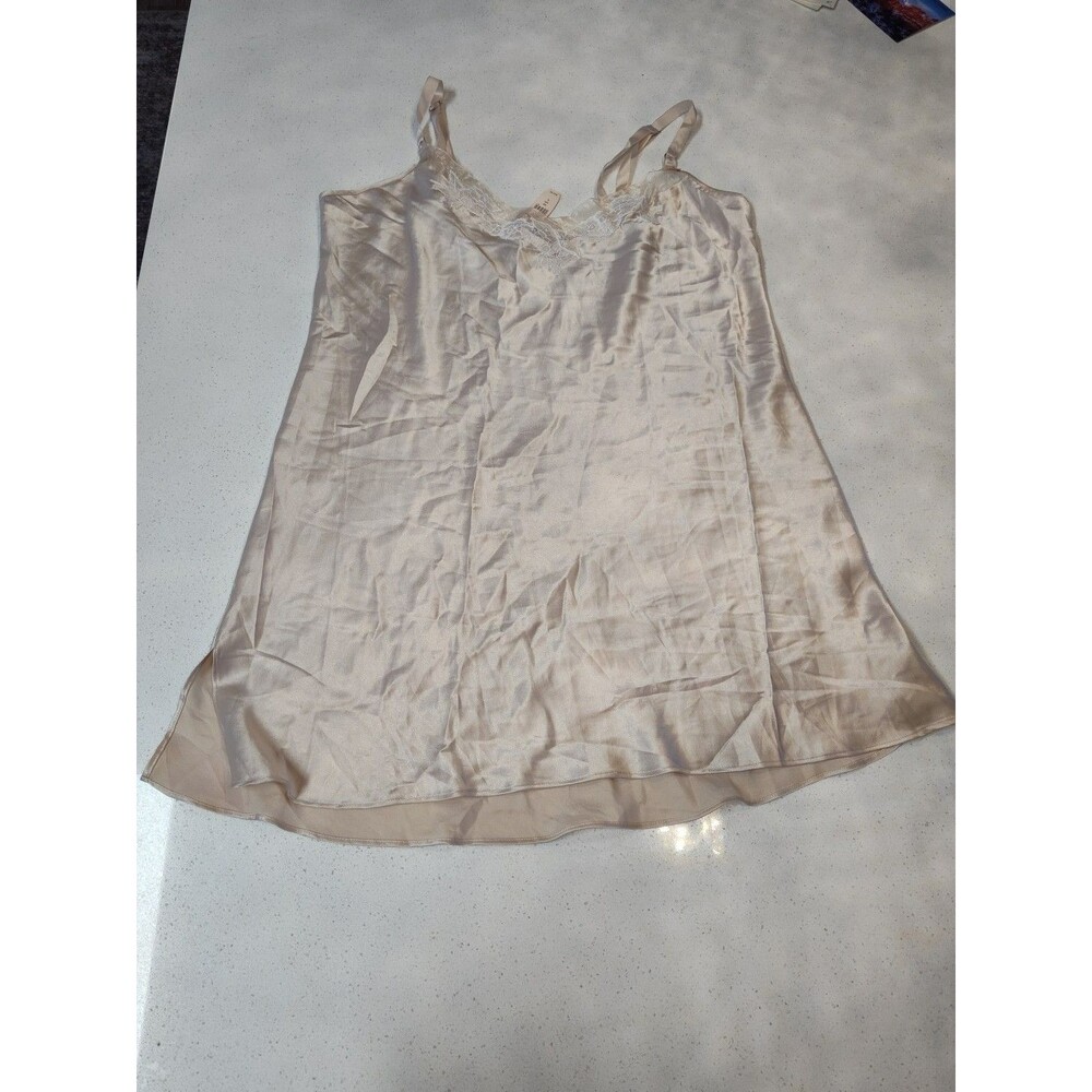 Victoria's Secret Champagne Chemise with Translucent Lace New With Tags Vintage